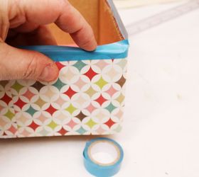 diy washi tape organizer dispensor from a box, craft rooms, crafts, how to, organizing, repurposing upcycling