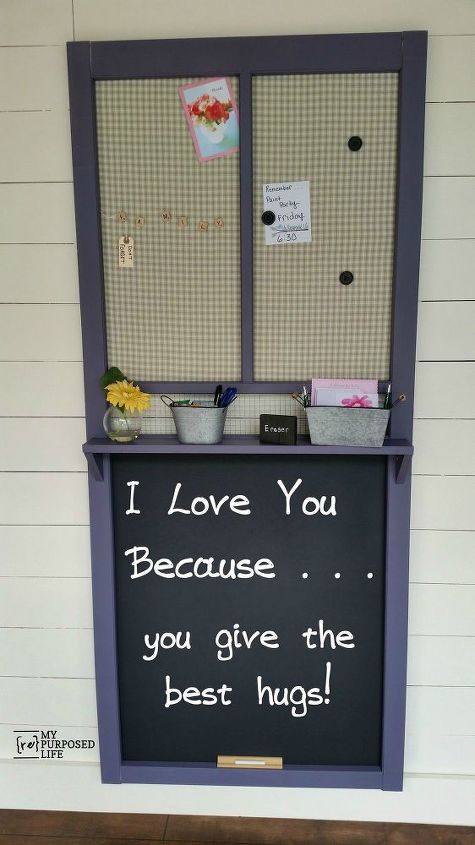 old screen door chalkboard memo board, chalkboard paint, crafts, doors, repurposing upcycling