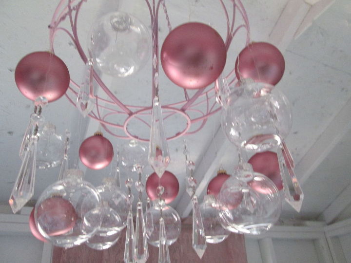 hanging planter turned craft room chandelier, crafts, lighting, repurposing upcycling