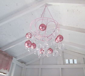 hanging planter turned craft room chandelier, crafts, lighting, repurposing upcycling