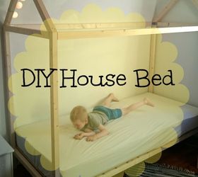 diy house bed, bedroom ideas, diy, painted furniture, woodworking projects