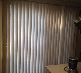 q suggestions for new window treatments, window treatments, windows, Sliding door in kitchen