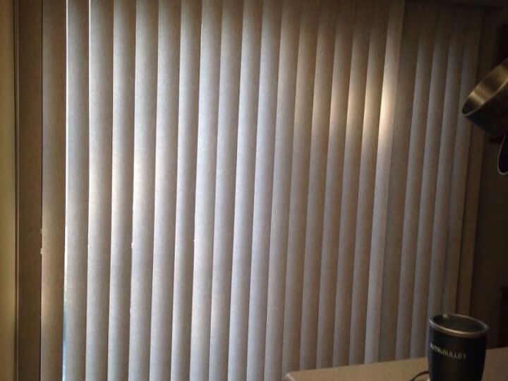 q suggestions for new window treatments, window treatments, windows, Sliding door in kitchen