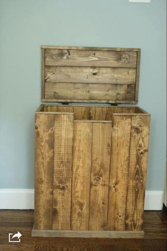 diy laundry hamper because dirty laundry belongs in the basket not on, crafts, how to, woodworking projects