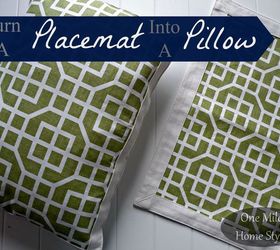 diy placemat pillows for under 2, crafts, how to, repurposing upcycling