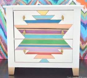 southwestern table makeover, diy, home decor, paint colors, painted furniture