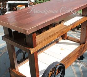 bar cart from recycled pieces, outdoor living, repurposing upcycling, woodworking projects