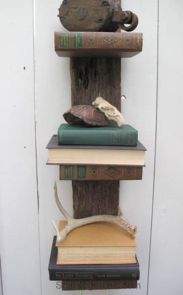 easy floating book bookshelf diy, how to, repurposing upcycling, shelving ideas, storage ideas
