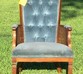 ugly dingy thrift store find tuned into shabby feed sack arm chair, painted furniture, repurposing upcycling, shabby chic, BEFORE