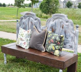 headboard to reclaimed wood bench repurposing upcycling, diy, how to, outdoor furniture, painted furniture, repurposing upcycling