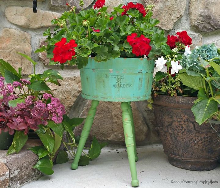 painted refurbished wooden plant stand container gardening, container gardening, crafts, gardening, painted furniture