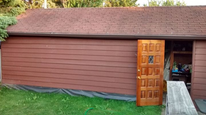 q suggestions on rrepurposing a garage into a family room, garages, repurposing upcycling, This is the back entrance where i want the garage more like house door door to be replaced with wide gals doors