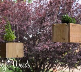 diy hanging cedar planters, container gardening, diy, gardening, woodworking projects