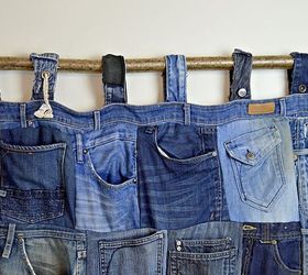 wall pocket organizer from old jeans, bedroom ideas, organizing, repurposing upcycling, storage ideas
