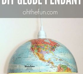 diy globe lighting pendant, crafts, lighting, repurposing upcycling
