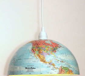 diy globe lighting pendant, crafts, lighting, repurposing upcycling