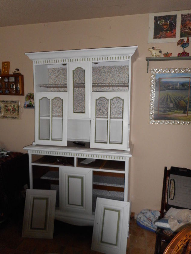 shabby chic face lift old hutch, painted furniture, repurposing upcycling, shabby chic