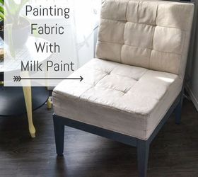 painting fabric with milk paint, painted furniture, reupholster