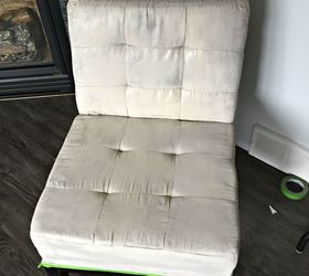 painting fabric with milk paint, painted furniture, reupholster
