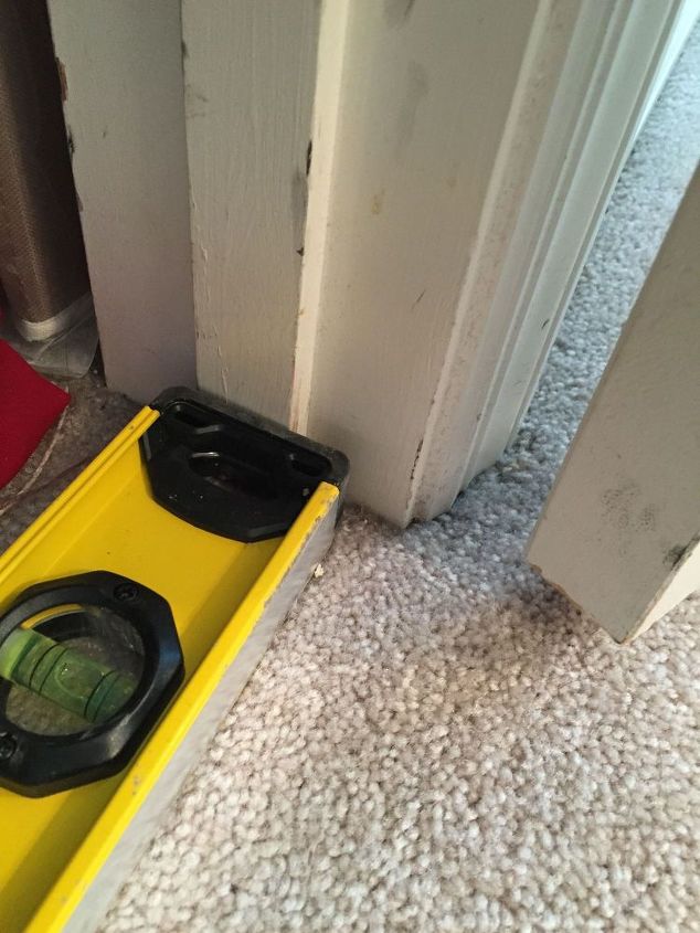 carpeted bathroom gets a new tile floor