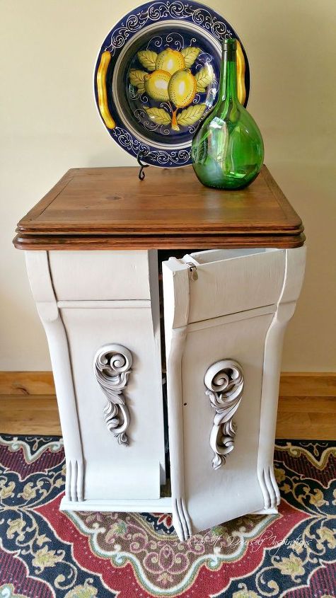 antique record player cabinet repurpose upcycle, decoupage, diy, painted furniture, repurposing upcycling, woodworking projects
