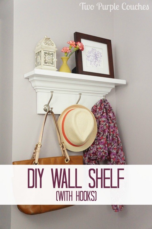 How To Build A Wall Shelf With Hooks Hometalk How To Build A Wall Shelf With Hooks Diy Shelving Ideas