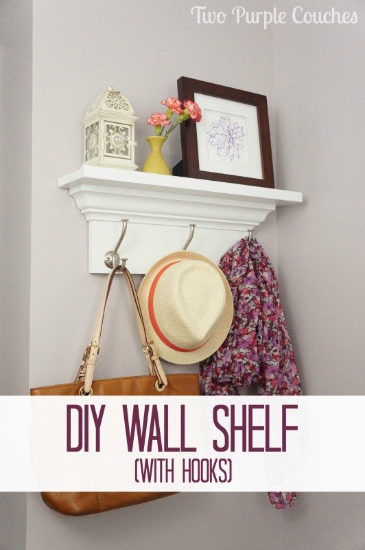how to build a wall shelf with hooks, diy, how to, shelving ideas