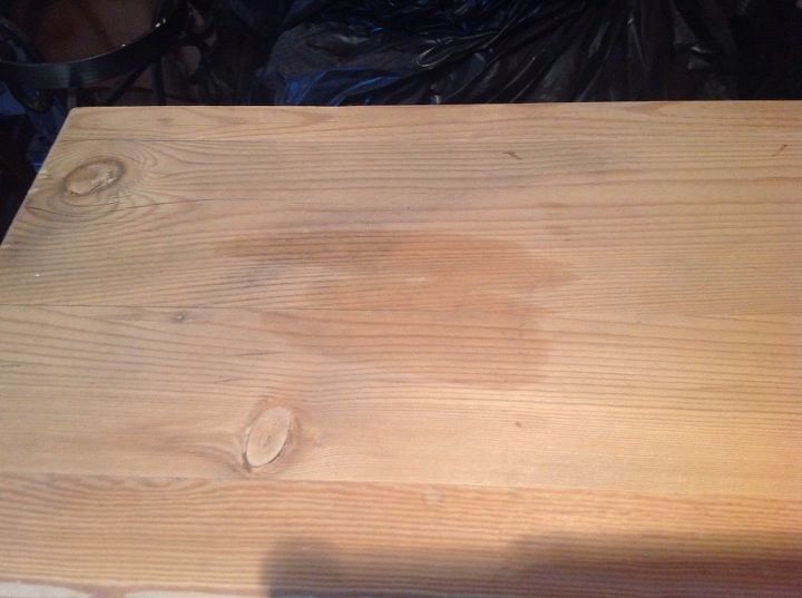 q how do you fix an oil stain on raw wood, crafts, how to, woodworking projects, 2 x 3 oil spot
