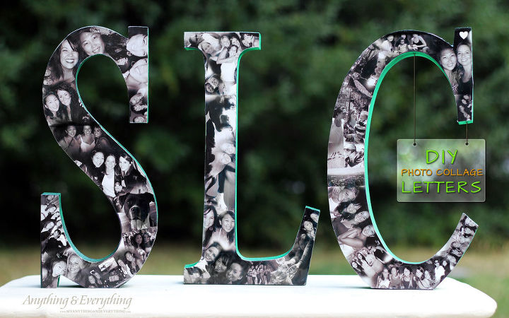 diy photo collage letters, crafts, decoupage, diy