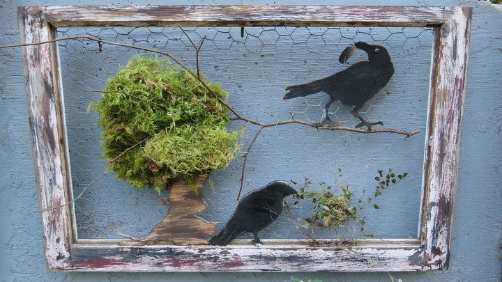 crow on window something to crow about, crafts, repurposing upcycling