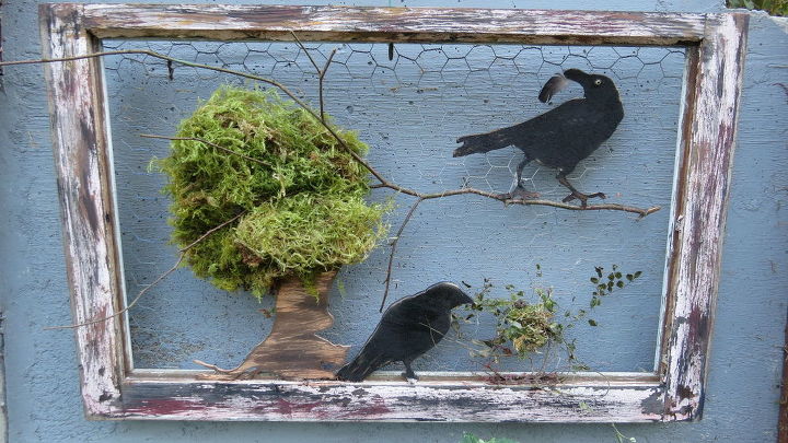 crow on window something to crow about, crafts, repurposing upcycling