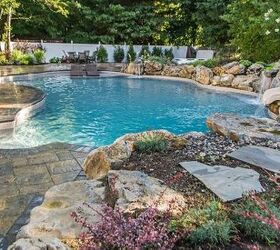 in ground pool with spillover spa there s more than one way t, outdoor living, pool designs, spas, In Ground Vinyl Pool Retreat