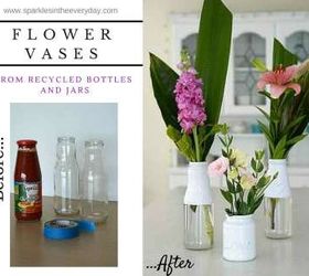 diy how to recycle bottles to beautiful flower vases, crafts, how to, repurposing upcycling