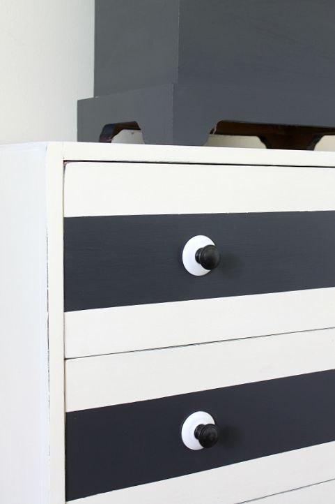 paint and new hardware give a plain dresser a whole new look, painted furniture