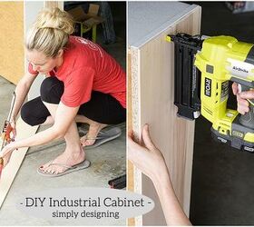 diy industrial cabinet hack, diy, painted furniture, repurposing upcycling