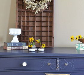 navy blue dresser update, painted furniture