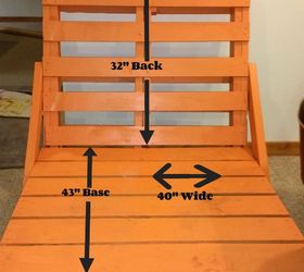 pallet lounge chair, diy, painted furniture, pallet, repurposing upcycling, woodworking projects, Measurements