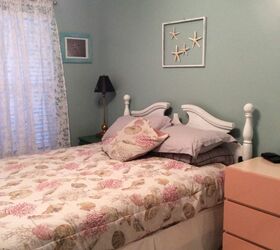 bedroom guest room makeover, bedroom ideas, home decor, New floor Laminate floor from Lowes