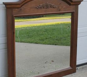 headboard made from dresser mirror, bedroom ideas, diy, home decor, painted furniture, repurposing upcycling
