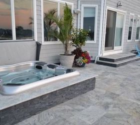 turning a portable hot tub into an elegant spa that looks custom, Bullfrog Spa Hot Tub Installation