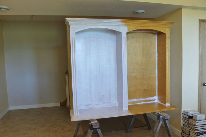 entertainment center makeover, painted furniture