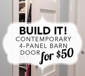 build it contemporary 4 panel barn door for 50, diy, doors, woodworking projects