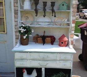 how i turned an old maple hutch into a garden beauty, After