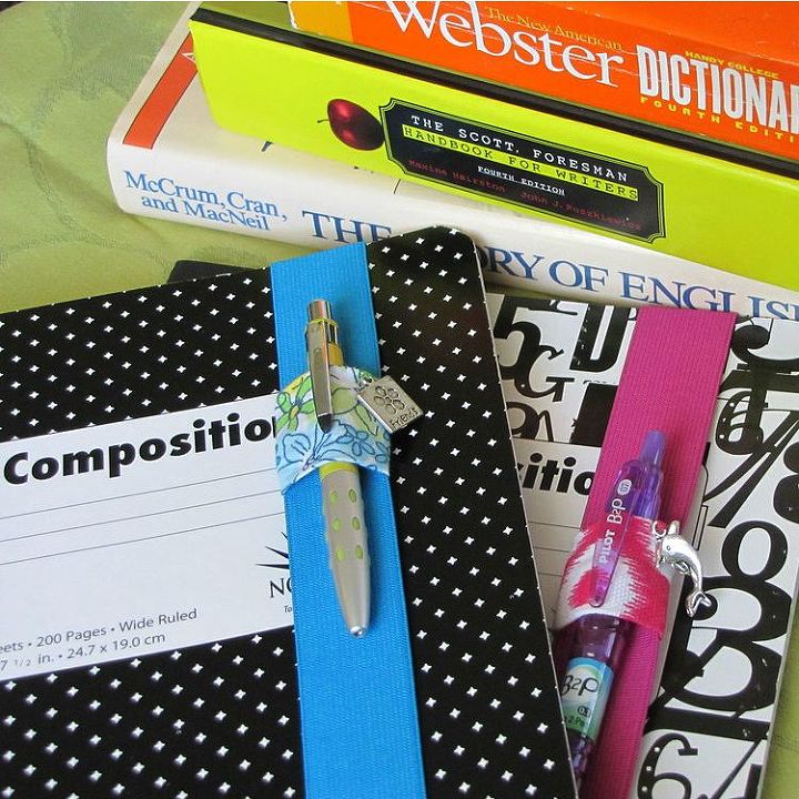 s 9 budget ways to upgrade boring school supplies, crafts, Make a closure band to keep papers safe