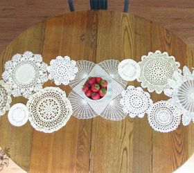 s 6 pinterest inspired projects that are impossible to ignore, crafts, A Table Runner from Vintage Doilies