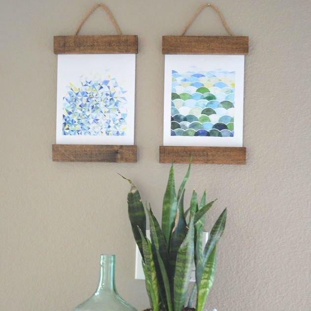 s 16 crazy creative ways to fill your empty walls on a budget, home decor, Rustic Hanging Art