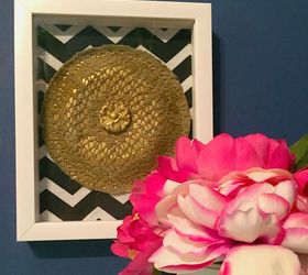 s 16 crazy creative ways to fill your empty walls on a budget, home decor, Golden Medallion From Paper Bowl