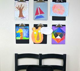 s 16 crazy creative ways to fill your empty walls on a budget, home decor, Kids Art Gallery