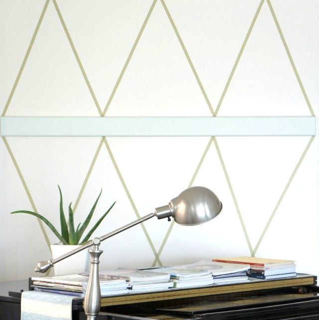 s 16 crazy creative ways to fill your empty walls on a budget, home decor, Renter Friendly Washi Tape Design