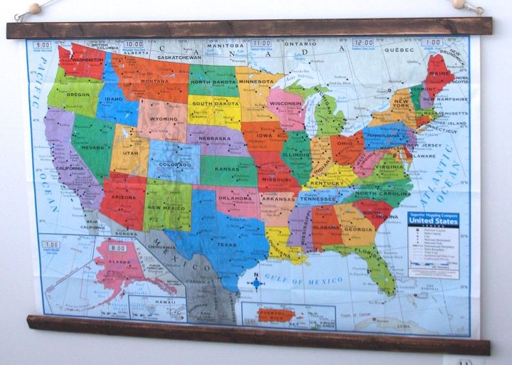 3 diy hanging wall map, crafts, how to, wall decor